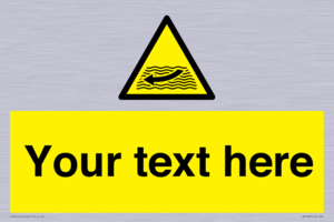 Custom Warning strong river flows